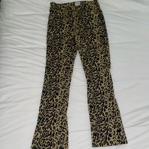 J Crew Cropped Cheetah Pants